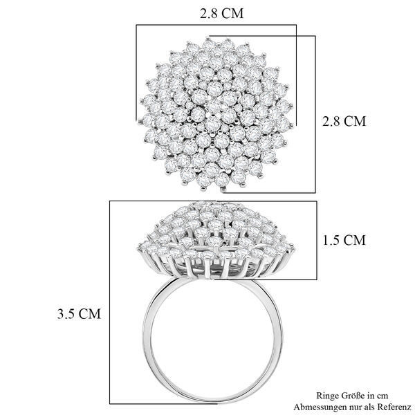 Wei&szlig;er Zirkonia Ring Nickelfreies Messing (Gr&ouml;&szlig;e 17.25) image number 5
