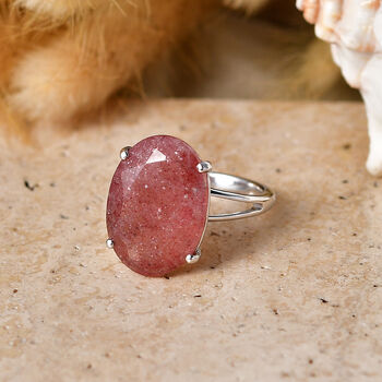 D'Joy AA Tansanischer Natronite Ring 925 Silber Rhodiniert (Gr&ouml;&szlig;e 17.00) ca. 10,25 ct