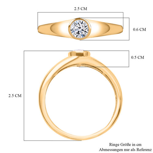 LUXORO IGI zertifizierter VS-GH Labor Diamant Ring in 585 Gelbgold- 0,50 ct. image number 6