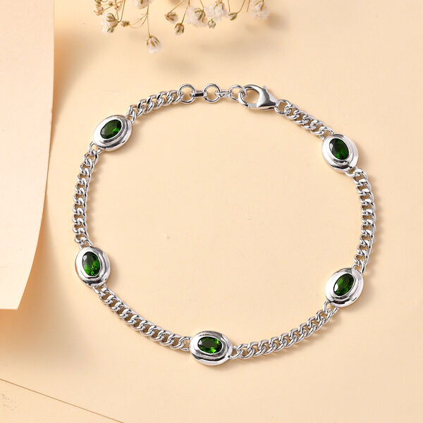 Nat&uuml;rliches Chromdiopsid-Armband, 19 cm - 2,97 ct. image number 2