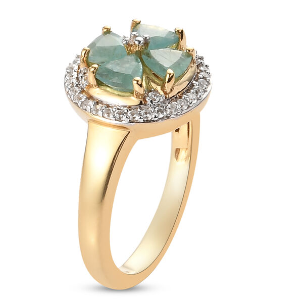 Grandidierit und Zirkon Ring 925 Silber vergoldet  ca. 1,24 ct image number 5