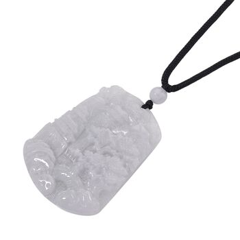 EXTREM SELTEN Nat&uuml;rliche Wei&szlig;e Jade Anh&auml;nger mit Kette 50 cm ca. 155.00 ct