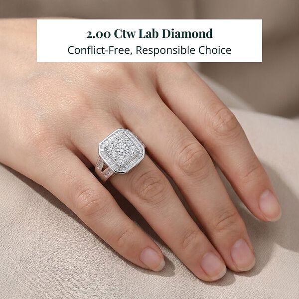 LUXURIANT DIAMOND - Lab Grown Diamant SI-GH Ring 925 Silber Rhodiniert (Gr&ouml;&szlig;e 17.00) ca. 1.99 ct image number 1