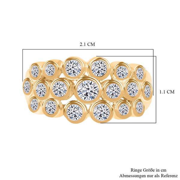 LUXURIANT SGL zertifizierter VS-EF Labor Diamant Ring in 417 Gold - 1 ct. image number 5