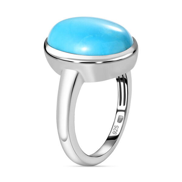 Sleeping Beauty T&uuml;rkis Ring 925 Silber platiniert (Gr&ouml;&szlig;e 21.00) ca. 6,71 ct image number 5