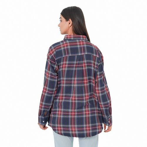 TAMSY - Damen, gewebte Hemdbluse, Größe 38, Rot und Schwarz image number 1