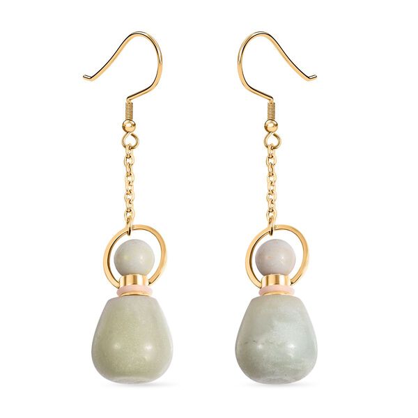 Amazonit Parf&uuml;mflaschen-Ohrringe - 50 ct. image number 2