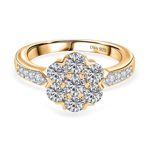 D'Joy Moissanit Ring, 925 Silber vergoldet - 1,28 ct. image number 0