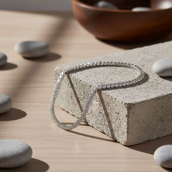 RADIANTA GRA zertifiziert Moissanit (D-VVS) Armband ca. 20 cm 925 Silber rhodiniert ca. 6.67 ct