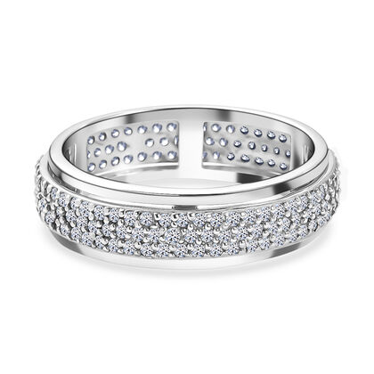 LUXURIANT DIAMOND - Lab Grown Diamant SI-GH SGL zertifiziert Ring 925 Silber rhodiniert (Gr&ouml;&szlig;e 18.00) ca. 1,00 ct