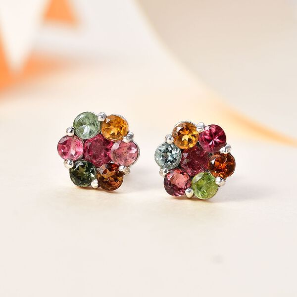 AA Multi-Turmalin-Ohrringe - 1,84 ct. image number 2