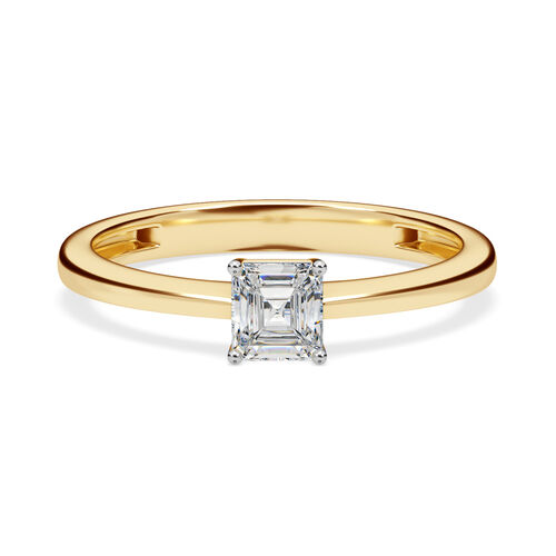 LUXURIANT DIAMOND - Lab Grown Diamant VS-EF SGL zertifiziert Ring, 925 Silber 750 Gelbgold Vermeil (Größe 17.00) ca. 0,50 ct image number 0
