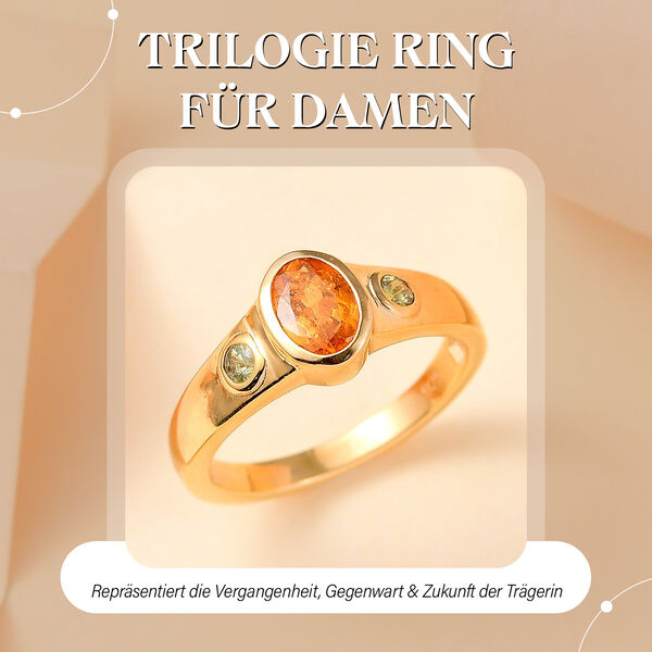 AA Spessartin Granat und Demantoid Granat Ring - 1,14 ct. image number 2