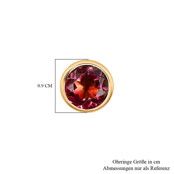 Wassermelonen Quarz Triplett Ohrstecker - 3,05 ct. image number 6