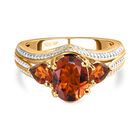 GP Spezial Kollektion - Madeira Citrin Ring, 925 Silber Gelbgold Vermeil (Größe 21.00) ca. 2.68 ct