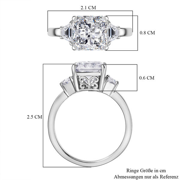 D joy Moissanit Ring 925 Silber rhodiniert (Größe 20.00) ca. 2.95 ct image number 7