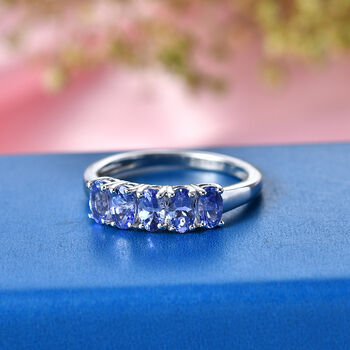 EVER TRUE Tansanit Ring Nickelfreies Messing (Gr&ouml;&szlig;e 17.00) ca. 1,16 ct