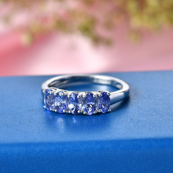 EVER TRUE Tansanit Ring Nickelfreies Messing (Gr&ouml;&szlig;e 17.00) ca. 1,16 ct image number 1