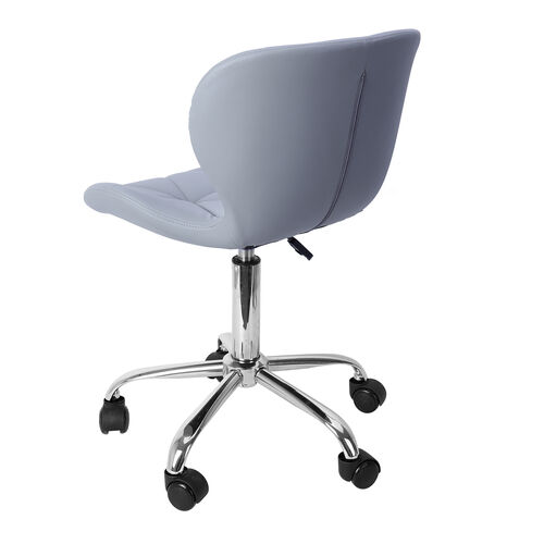 Büro-/ Schreibtischstuhl mit 360-Grad Drehfunktion und Höhenverstellung, Größe: 50x50x77 cm, Hellgrau image number 0