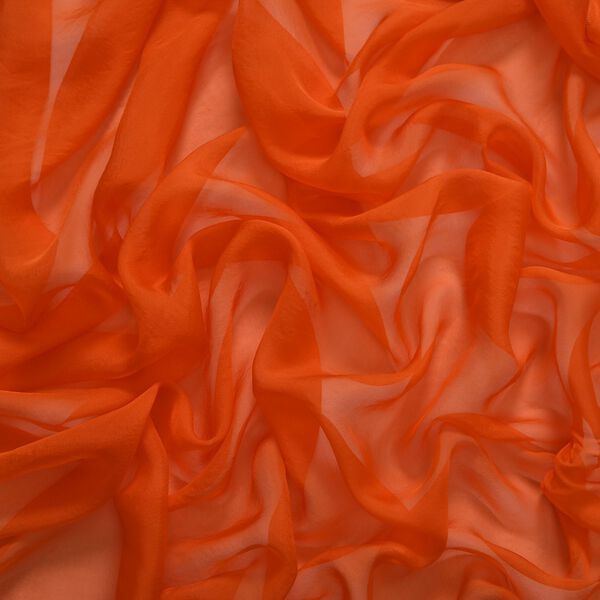 LA MAREY- Schal aus Maulbeerseide, Orange image number 5