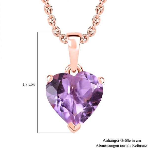 AA Rose De France Amethyst Anhänger 71cm Kette - 1 ct. image number 7