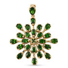 Natürlicher Chromdiopsid Anhänger 925 Silber vergoldet  ca. 5,27 ct