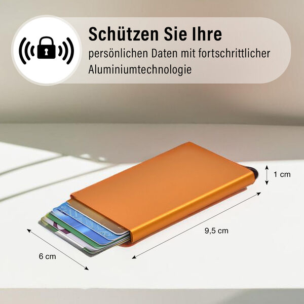 4er Set - Kartenhalter mit RFID-Schutz, warme T&ouml;ne image number 4