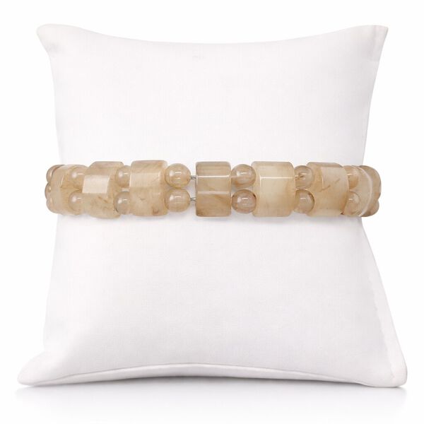 Strahlen Silber Quarz Armband Flexibel (ca. 18-19 cm) ca. 145,00 ct.