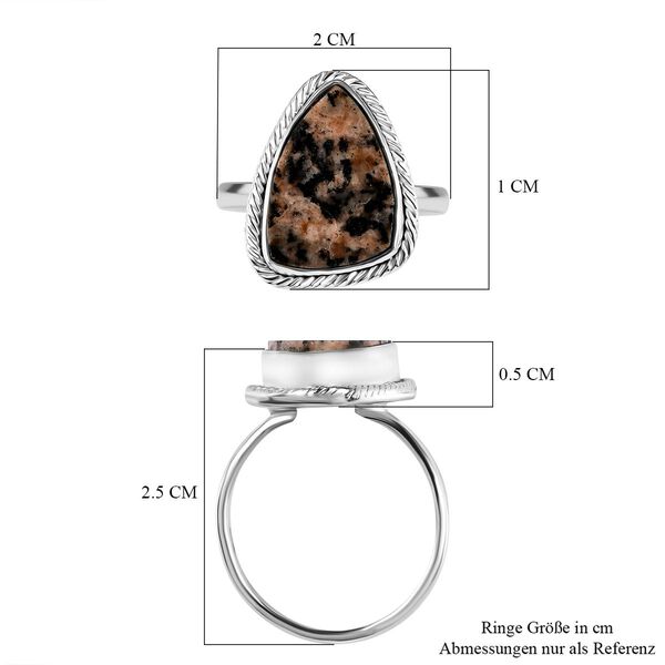 Handgearbeiteter, natürlicher Yooperlith-Ring, 925 Silber ca. 6,00 ct image number 7