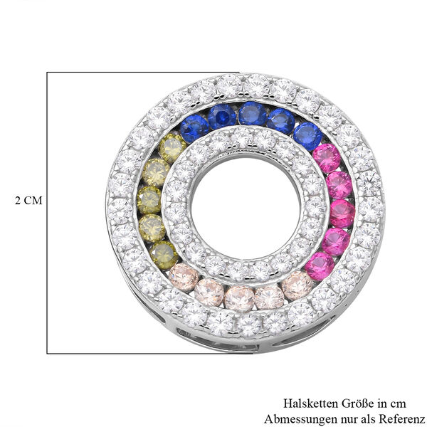 Lustro Stella - Mehrfarbiger Zirkonia-Anhänger, 925 Silber rhodiniert ca. 1,12 ct image number 6