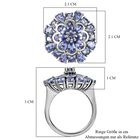 AA Tansanit-Ring, 925 Silber platiniert  ca. 4,04 ct image number 6