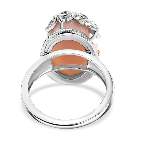 D&rsquo;joy AA Natrolith, Nat&uuml;rlicher Champagner Zirkon Ring 925 Silber (Gr&ouml;&szlig;e 19.00) ca. 7,17 ct image number 6