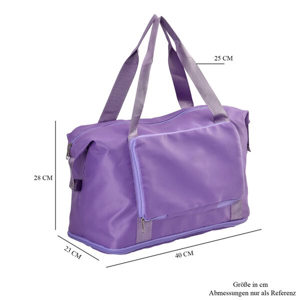 Nylon Faltbare Reisetasche Gr&ouml;&szlig;e: 40*28*23cm, 2 Steckf&auml;cher, lila image number 7