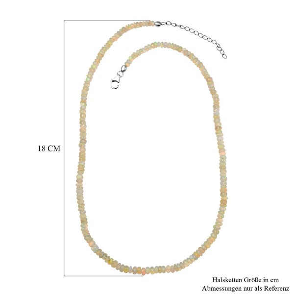 Natürliche, äthiopische Welo Opal-Halskette, 40 ct. image number 6