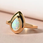Natürlicher Äthiopischer Opal Ring 925 Silber vergoldet  ca. 0,65 ct image number 1