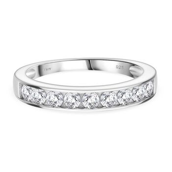 RADIANTA GRA zertifiziert Moissanit (D-VVS) Ring 925 Silber rhodiniert (Gr&ouml;&szlig;e 18.00) ca. 0.99 ct