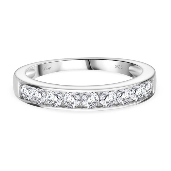 RADIANTA GRA zertifiziert Moissanit (D-VVS) Ring 925 Silber rhodiniert (Gr&ouml;&szlig;e 18.00) ca. 0.99 ct