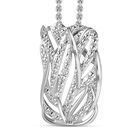 Wei&szlig;er Diamant P Schmuckset 925 Silber platiniert ca.