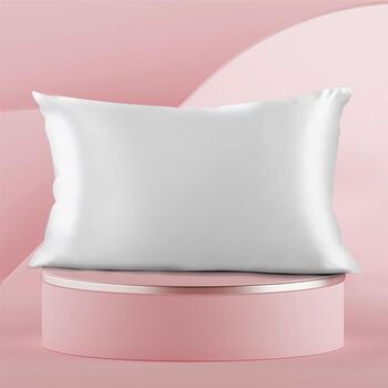 Kissenbezug aus 100% Maulbeerseide mit Hyalurons&auml;ure und Argan&ouml;l (Gr&ouml;&szlig;e 50x75cm) - Wei&szlig;