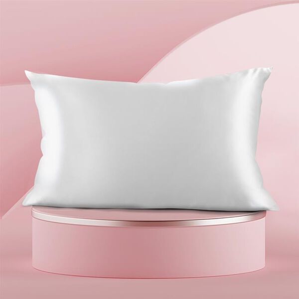 Kissenbezug aus 100% Maulbeerseide mit Hyalurons&auml;ure und Argan&ouml;l (Gr&ouml;&szlig;e 50x75cm) - Wei&szlig;