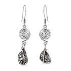 Meteorit Ohrringe 925 Silber rhodiniert ca. 16.77 ct