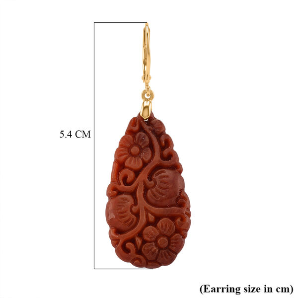 D'Joy rote Jade Ohrringe - 35 ct. image number 5