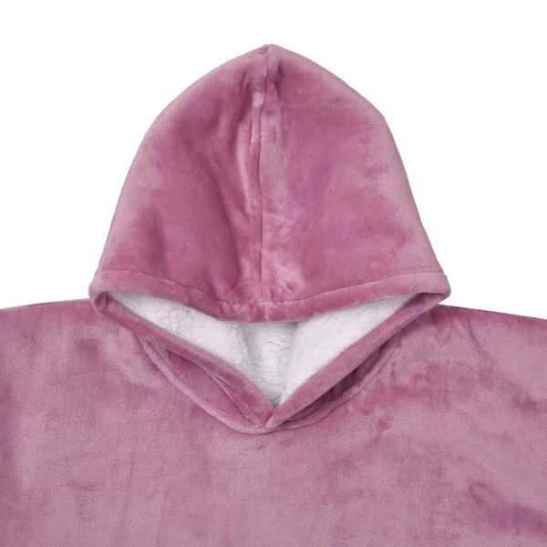 Doppellagiger Decken-Kapuzenpullover, rosa image number 4