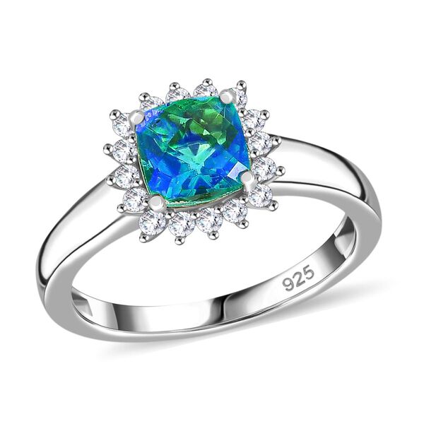 Pfau Triplett Quarz und Zirkon Ring in 925 Silber - 1,42 ct. image number 4