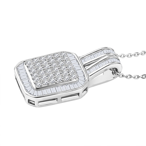 D'Joy wei&szlig;er Diamant Anh&auml;nger mit 50cm Kette - 1 ct. image number 4