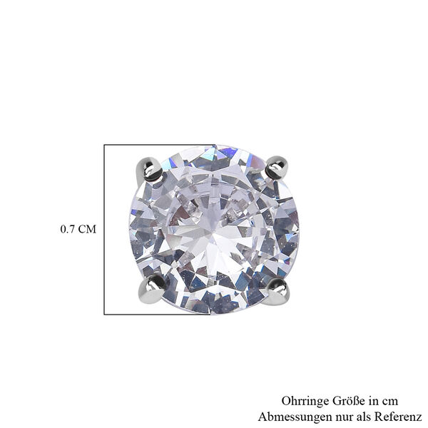 Lustro Stella - Wei&szlig;e Zirkonia Ohrringe, 925 Silber rhodiniert ca. 0,71 ct image number 4