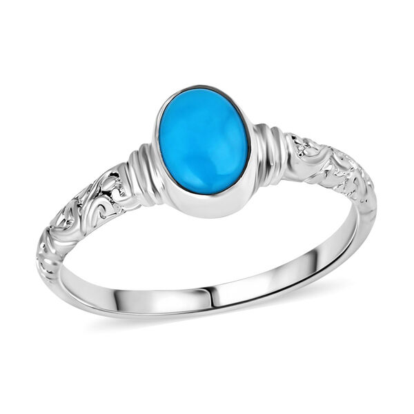 Royal Bali - Sleeping Beauty T&uuml;rkis Ring 925 Silber (Gr&ouml;&szlig;e 19.00)