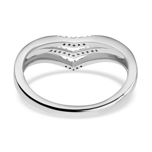 Weißer Diamant Ring, 925 Silber platiniert (Größe 21.00) ca. 0.10 ct image number 5