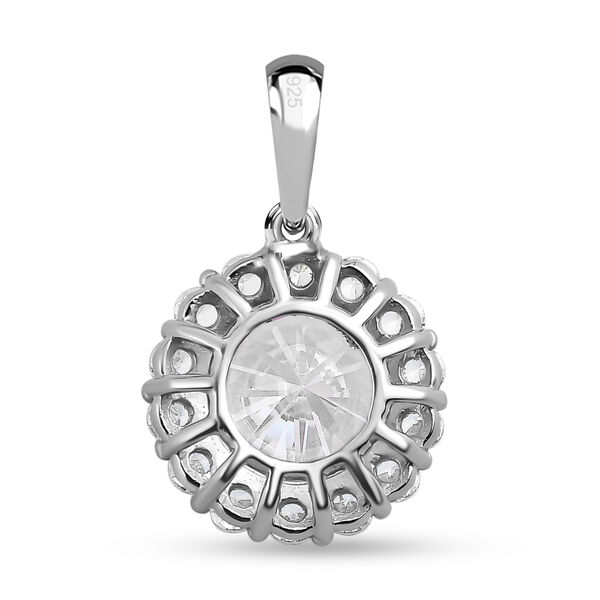 Weißer Zirkonia-Anhänger, 925 Silber platiniert ca. 4,36 ct image number 4