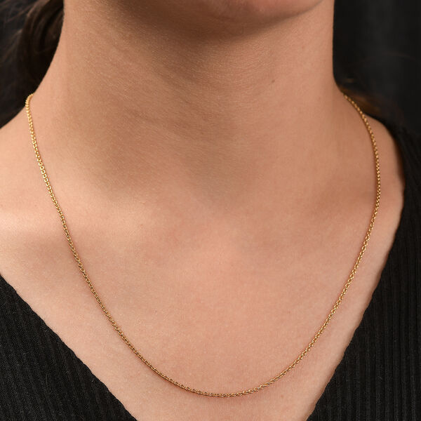 Singapurkette, 925 Silber 750 Gelb Vergoldet, ca. 45 cm + 5 cm Extender, ca. 2,16g image number 2